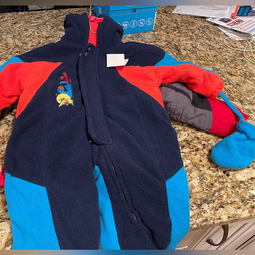 Sesame Street 18 months Snow Suit with attached mittens
